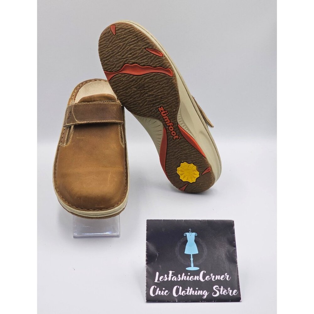 Zumfoot Women's Brown Leather  Slip-On Clog Size 11.5 (42M) 2534 - Picture 3 of 16
